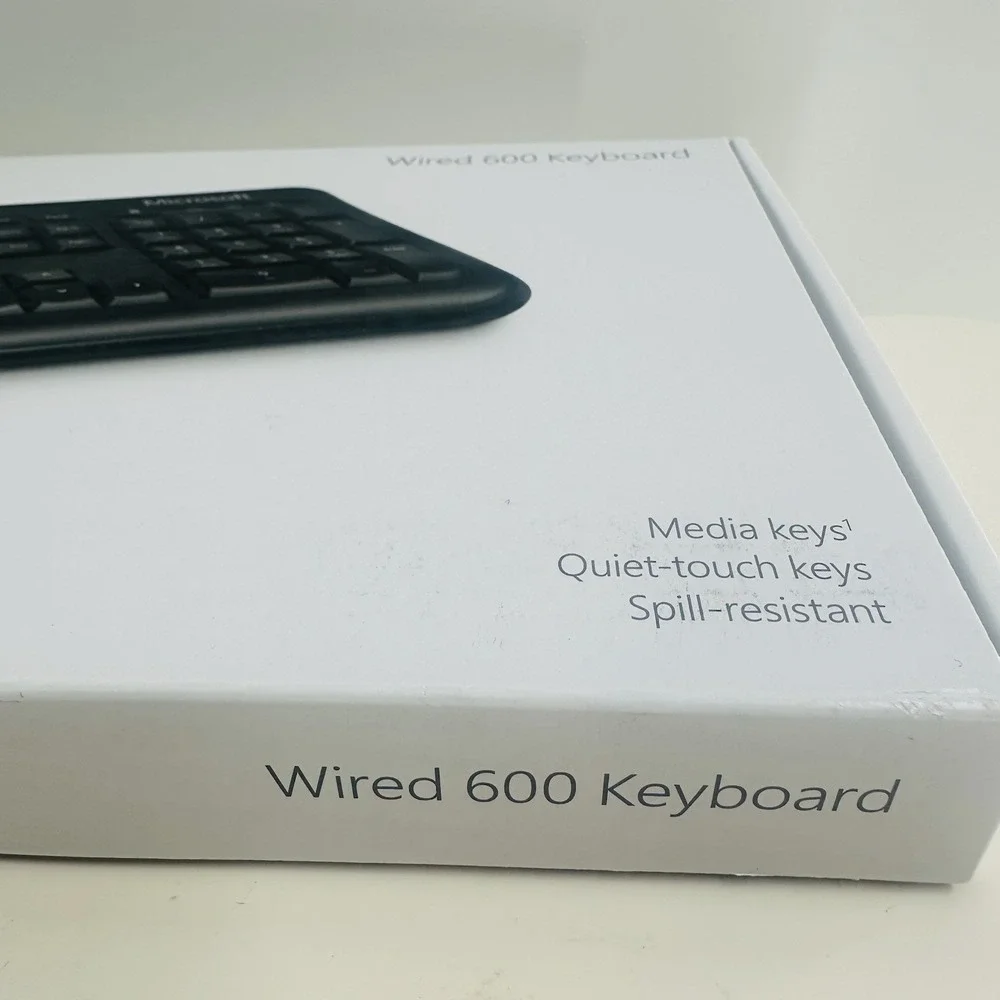 Microsoft Wired Keyboard 600 ANB00001 Wired New Black w Box‎